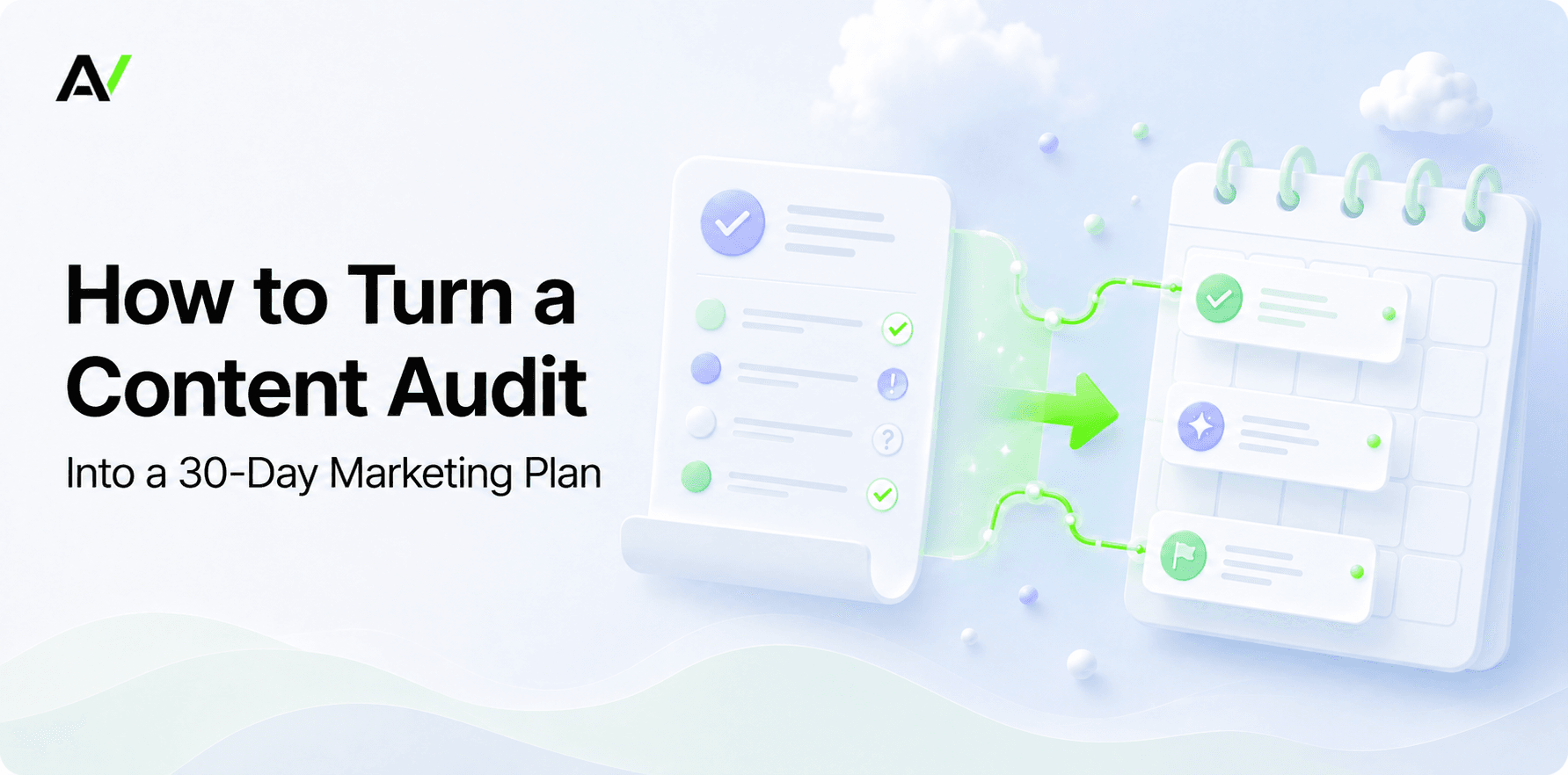 Abstract timeline blocks representing a focused 30-day marketing plan
