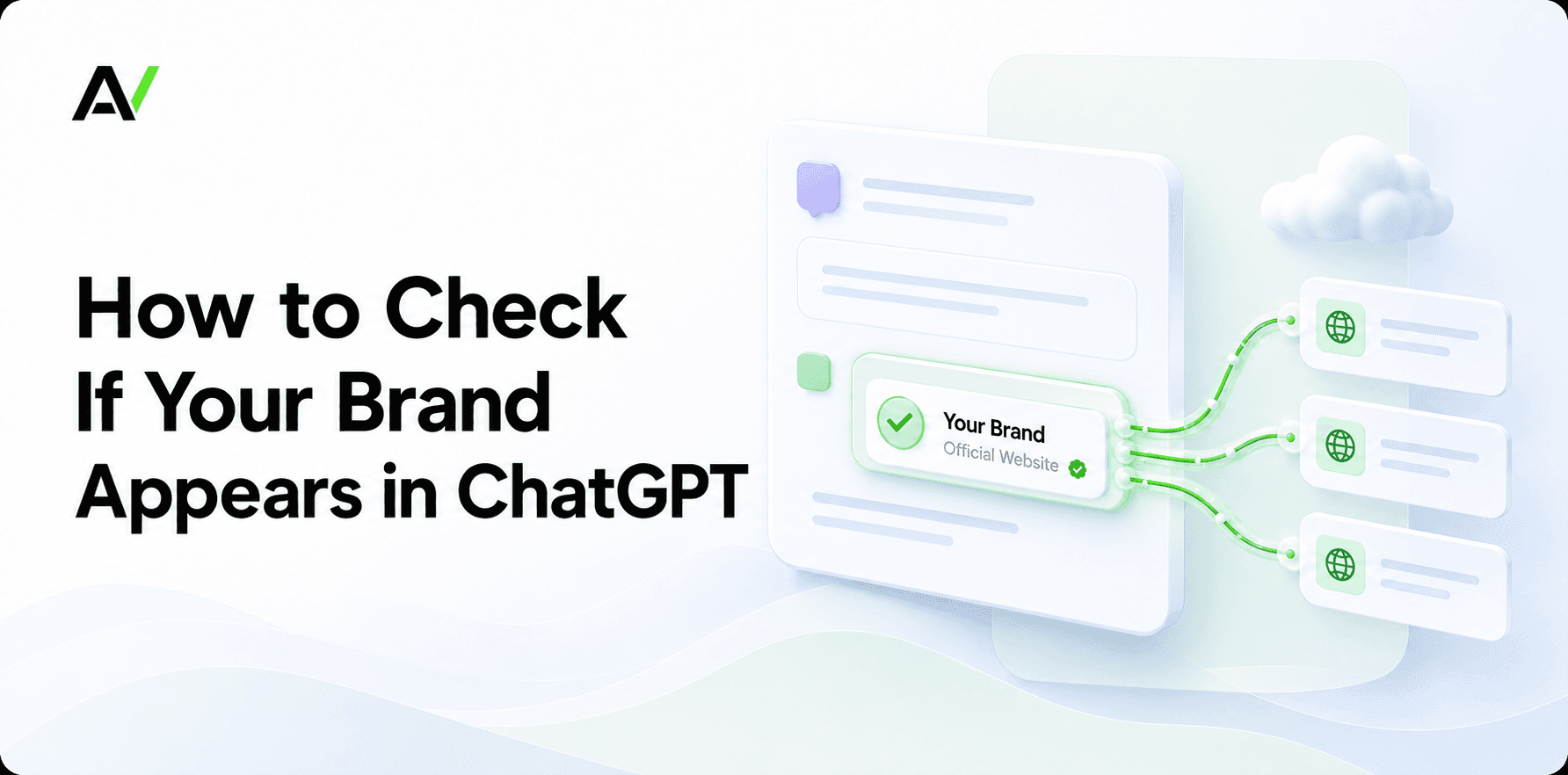 Illustrated hero for checking brand visibility in ChatGPT